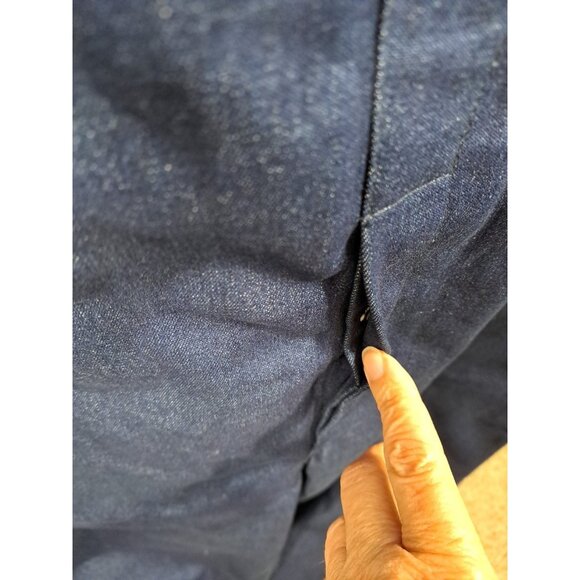 Round House Bib Overalls Mens 38x36 Button Fly Dark Wash Denim Cotton Farmer - Picture 9 of 9